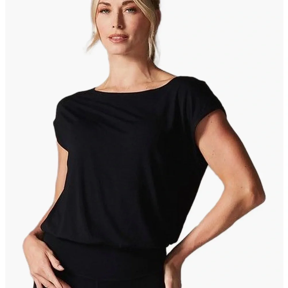 TAVI Voyage Boatneck Tee - Black - NWT